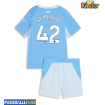 Manchester City Antoine Semenyo #42 Heimtrikotsatz Kinder 2026-27 Kurzarm (+ Kurze Hosen)